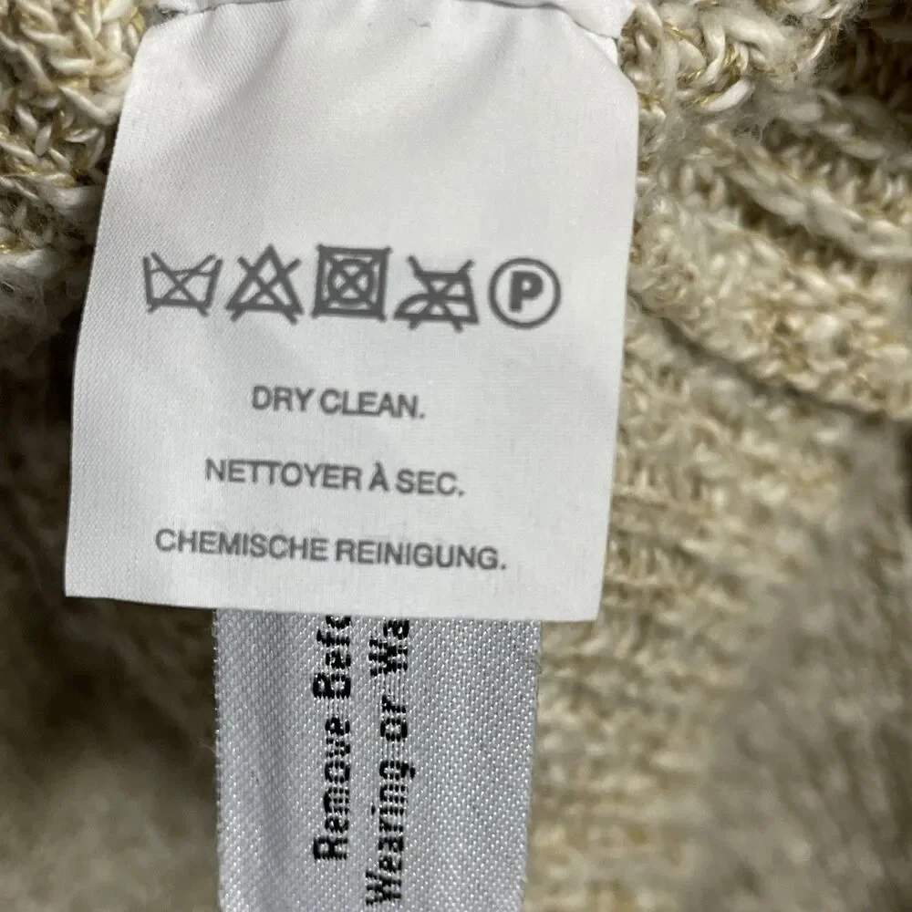 J.Crew Women's Linen Blend Oversized Sweater Beige Size Medium Preppy Casual